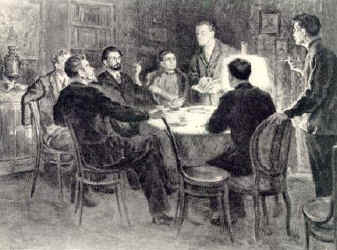 В.И. Ленин в самарском кружке в 1893 году.